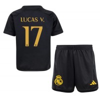 Camiseta Real Madrid Lucas Vazquez #17 Tercera Equipación Replica 2023-24 para niños mangas cortas (+ Pantalones cortos)